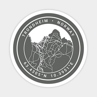 Trondheim Map Magnet